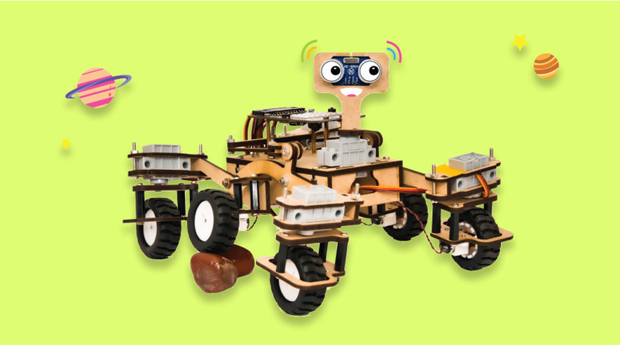 Mars Rover Quarky Add on kit for kids to understand how Nasa Mars Rover works and learn AI, Robotics and Coding