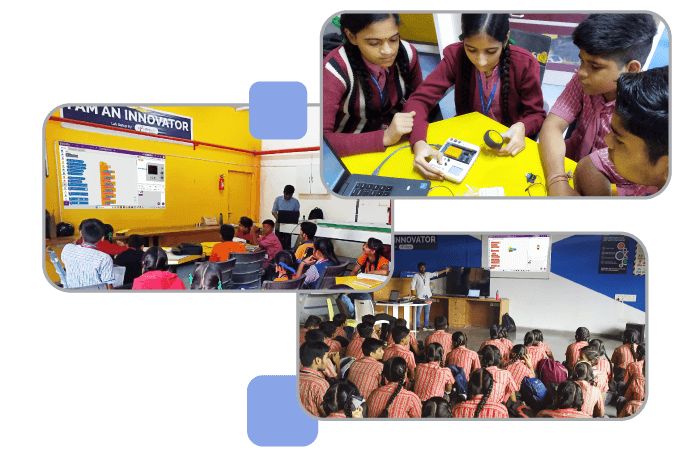 Image from Atal Tinkering Lab training session conducted by STEMpedia master trainers for Codeavour 2022