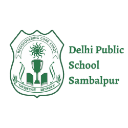 Official Logo of Delhi Public School Sambalpur with its tagline saying Rediscovering Core Ethos