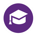 Graduation hat icon without background