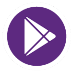 Playstore Icon in purple color without background
